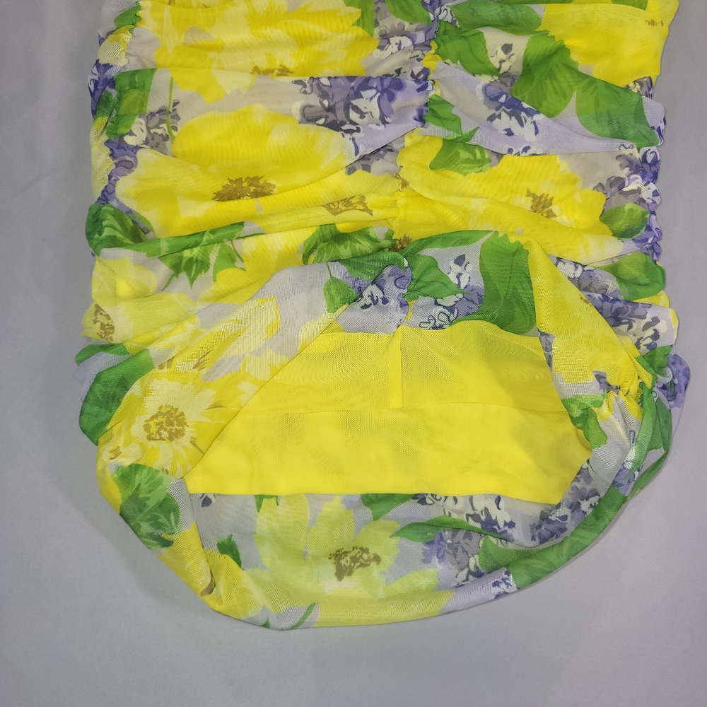 Zara Yellow Floral Mini Dress - Picture 6 of 7